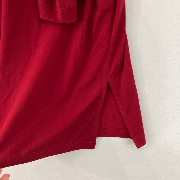 Susan Graver size 4X Red Cut Out Detail Stretch Liquid Knit 3/4 Sleeve Blouse - Picture 6 of 9